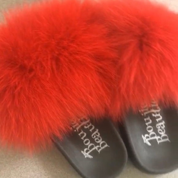 100% REAL FUR SLIPPER SLIDES - Picture 6 of 8